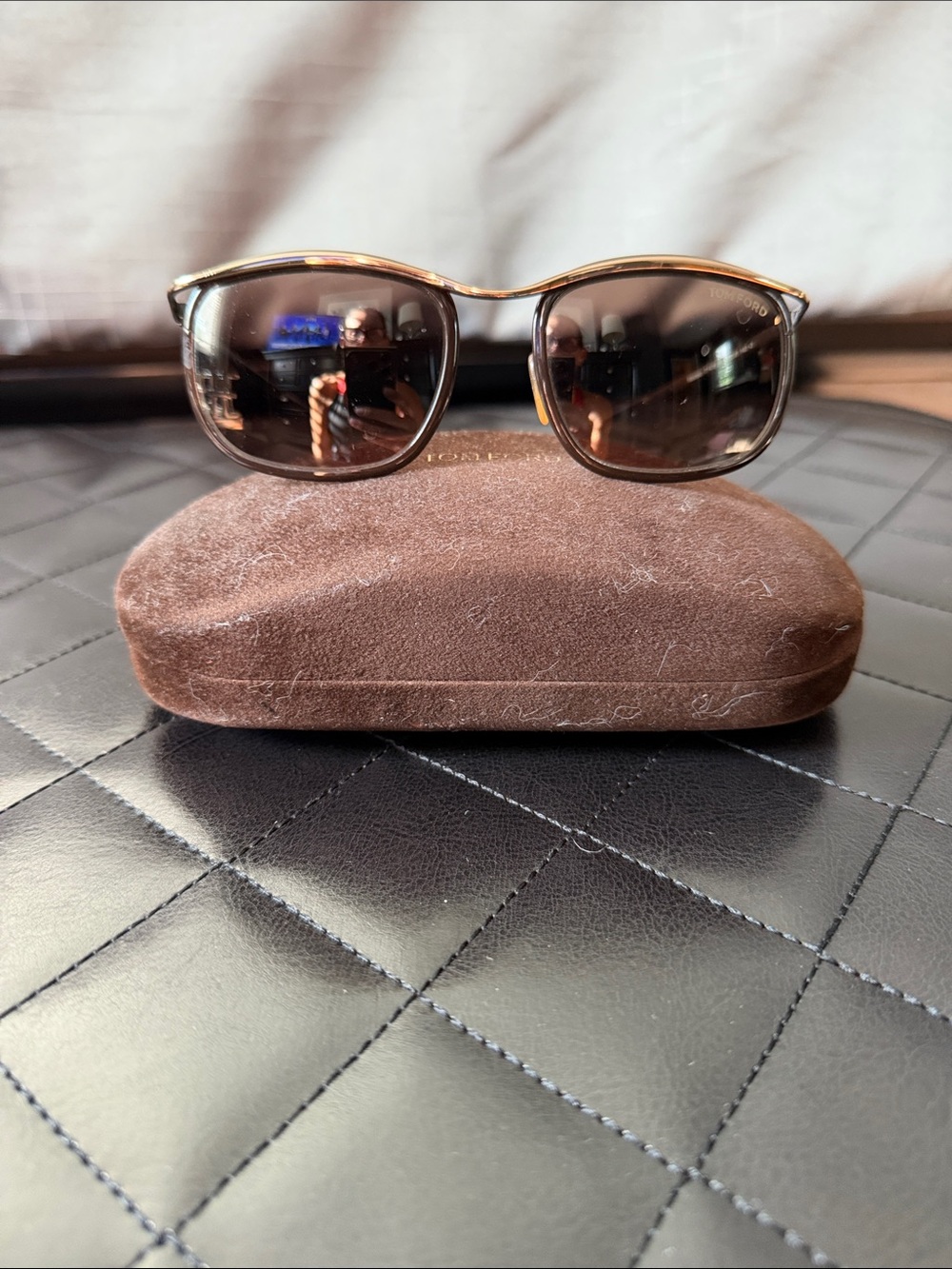Tom Ford Gold Frame Brown Lens Sunglasses